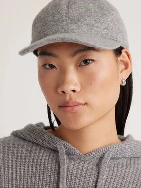 Quince Cashmere Baseball Cap - Light Gray M/L